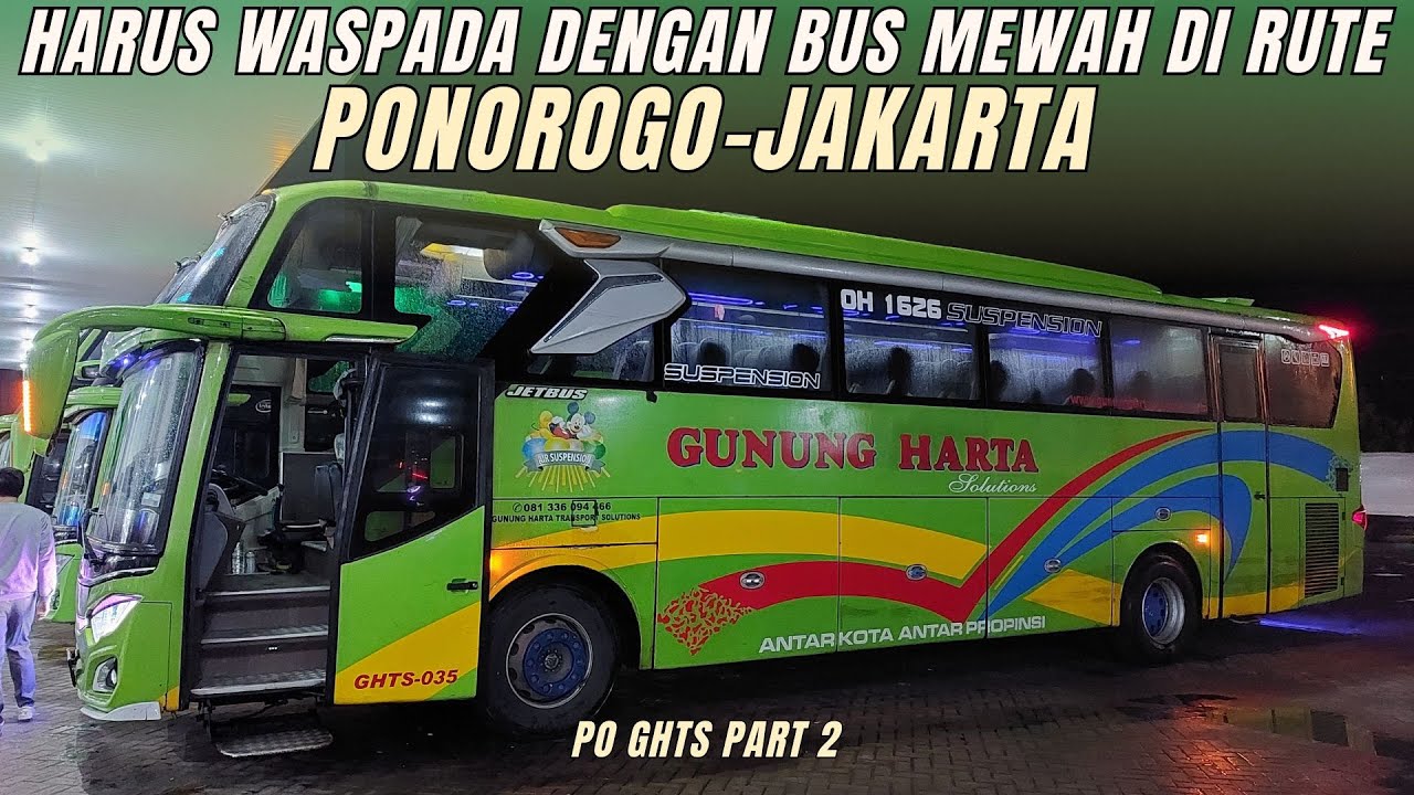 JARAK PANDANG PENDEK ! BUS INI MENEMBUS BADAI DENGAN SANTAI ! GHTS PONOROGO - JAKARTA Pt 2