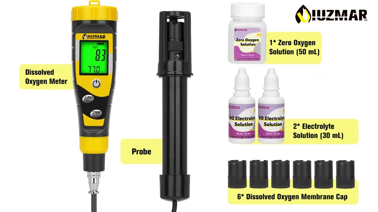 UIUZMAR Dissolved Oxygen Meter Operation and Calibration Guide