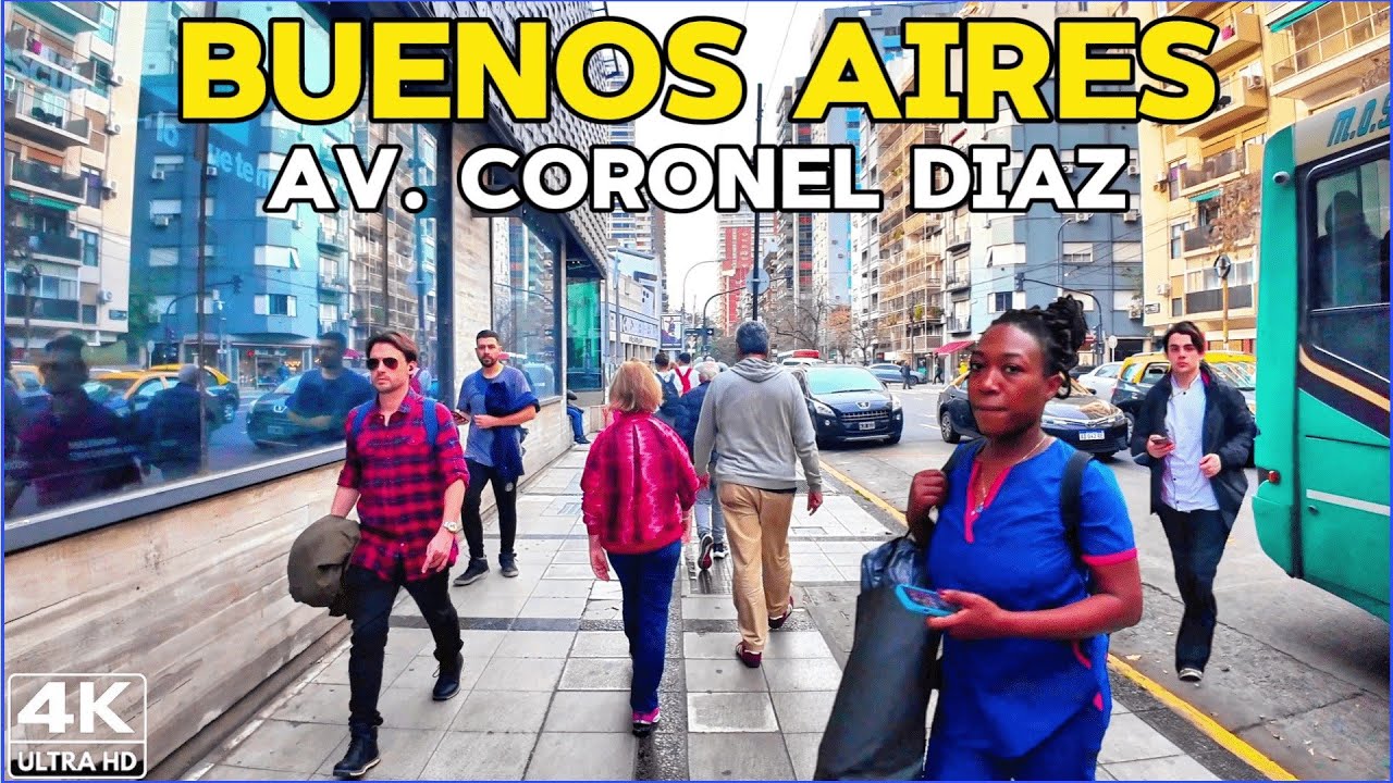 【4K】Maravilloso ATARDECER - Avenida Coronel Díaz, Palermo | Buenos Aires, Walking Tour