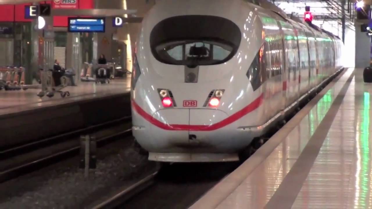 ICE 3 arriving and departing in Germany