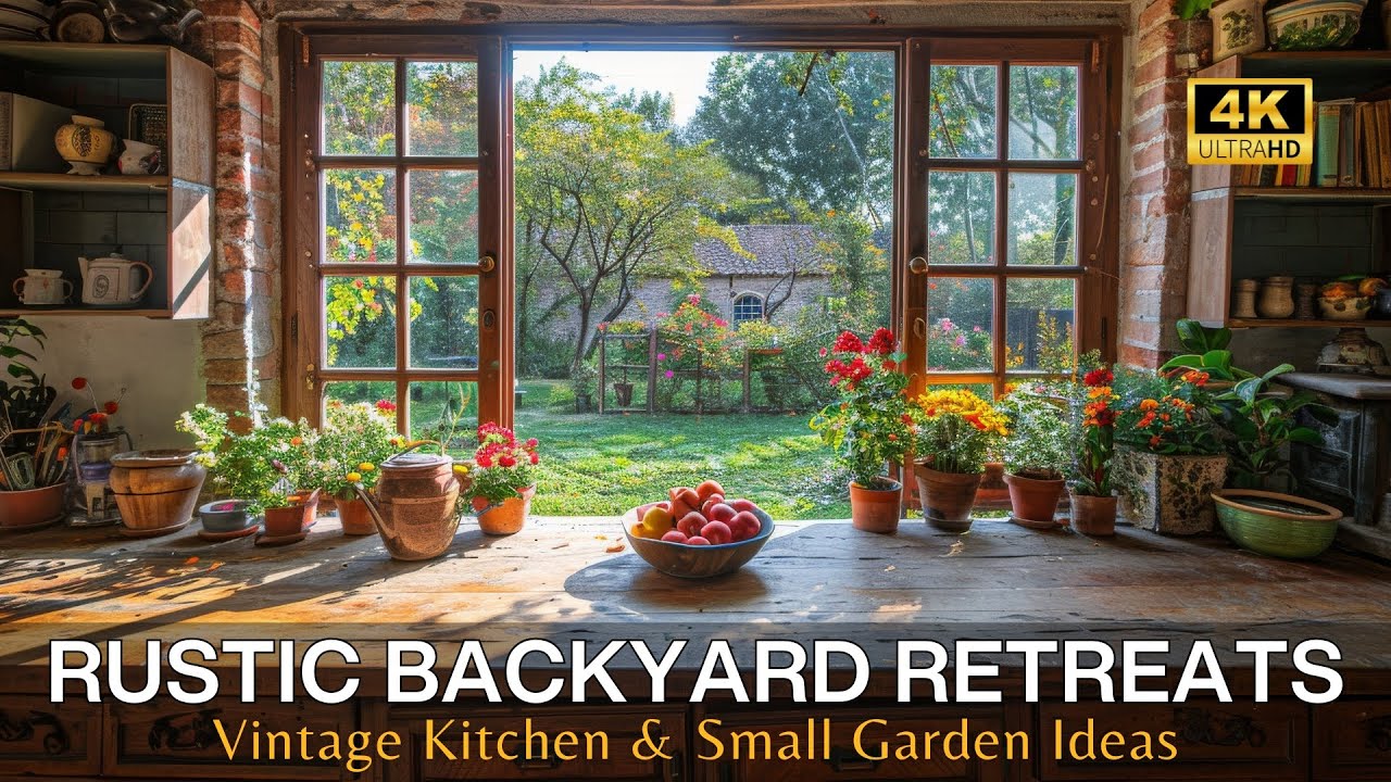 Create Your Dream Outdoor Space: 10 DIY Rustic Backyard Retreats with Vintage Kitchen & Small Garden
