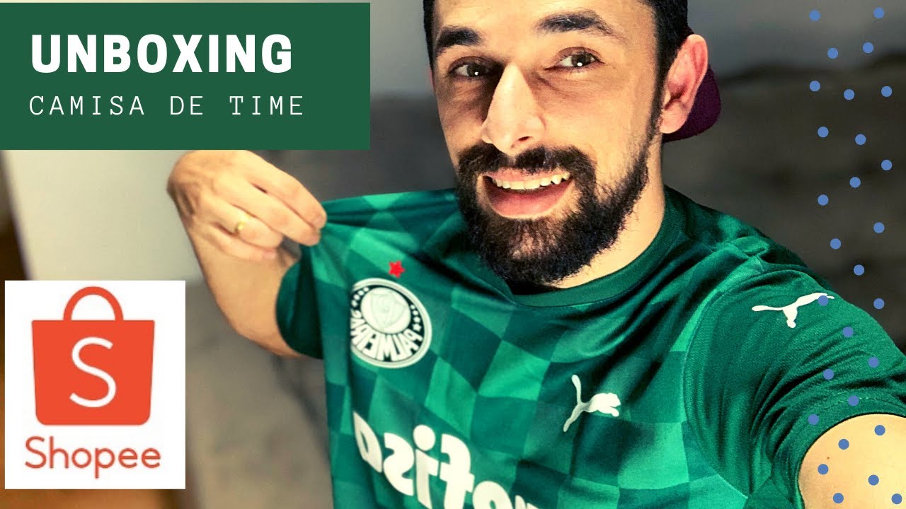 UNBOXING CAMISA DE TIME COMPRADA NA SHOPEE - CHEGOU EM 21 DIAS