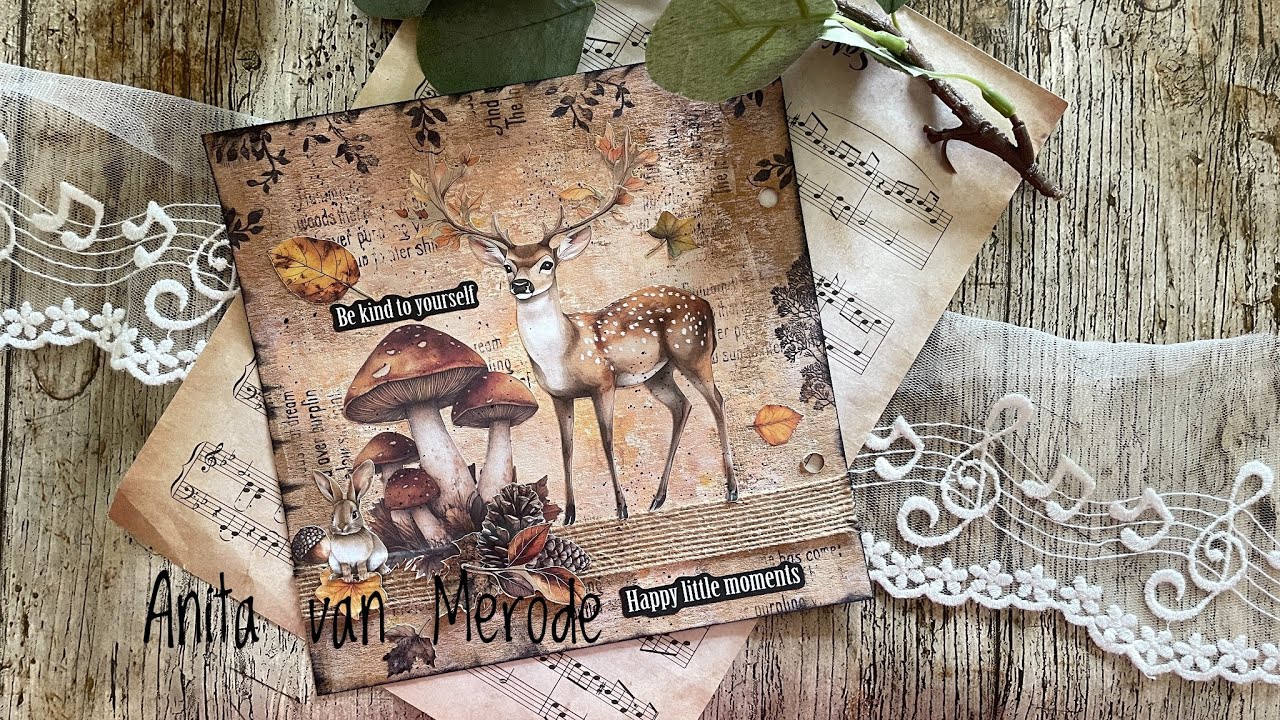 Herfst collage pagina met Jenine's Mindful Art