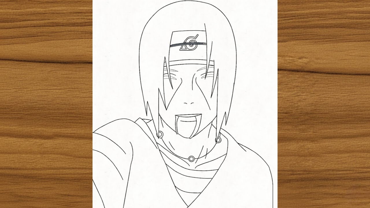 How to Draw Itachi Uchiha Step-by-Step Easy Tutorial ♥️
