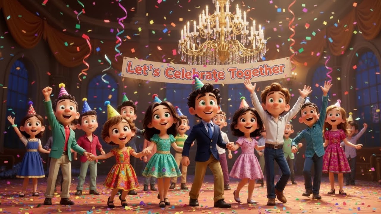 Let’s Celebrate Together 🎉 | Fun Kids Celebration Song | Sing & Dance with Friends