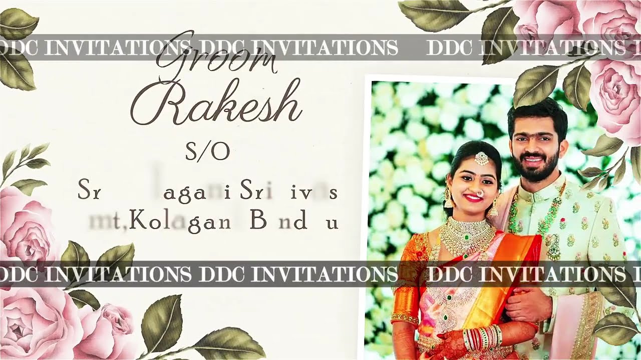 Traditional Floral Wedding Invitation After Effects Project Free Download | 2025 | DDC 19 |#wedding