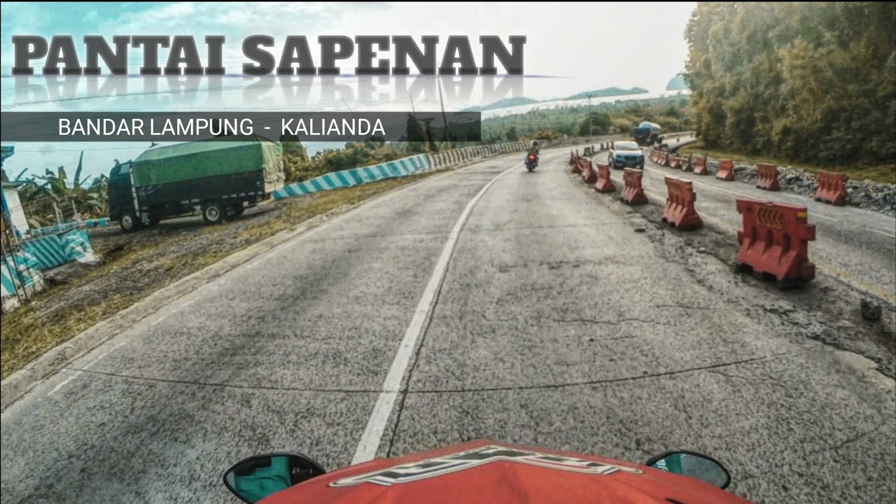 PANTAI SAPENAN KALIANDA (via jalan lintas sumatra) #lampung  #pantai #motovlog
