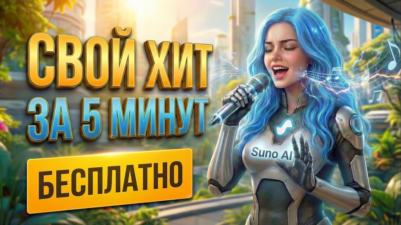 Свой ХИТ за 5 минут БЕСПЛАТНО! Обзор Suno AI (Вокал и Инструментал)
