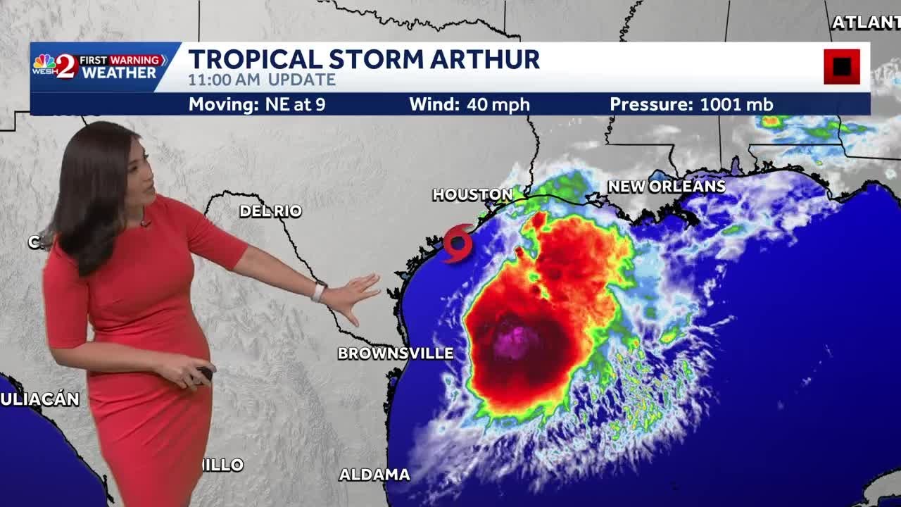 Tropical Storm Arthur forms near Middle Texas Coast; life-threatening flooding expected