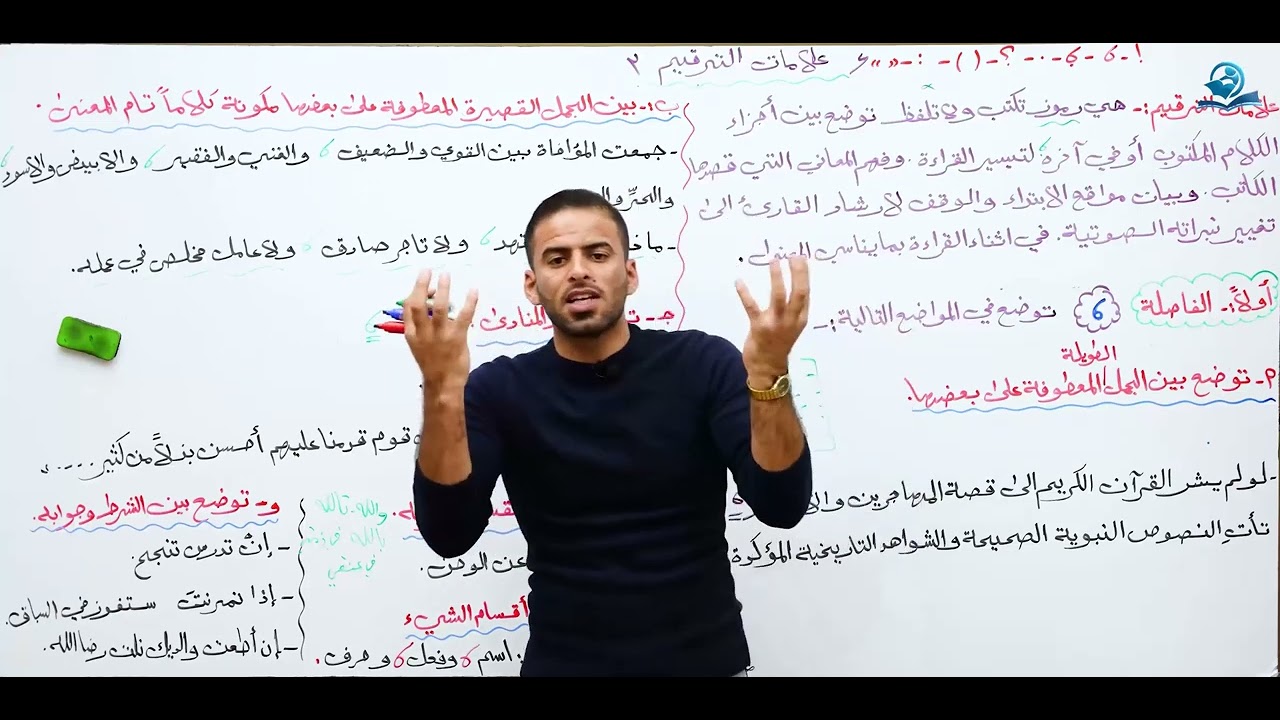 علامات الترقيم للصف الثالث المتوسط