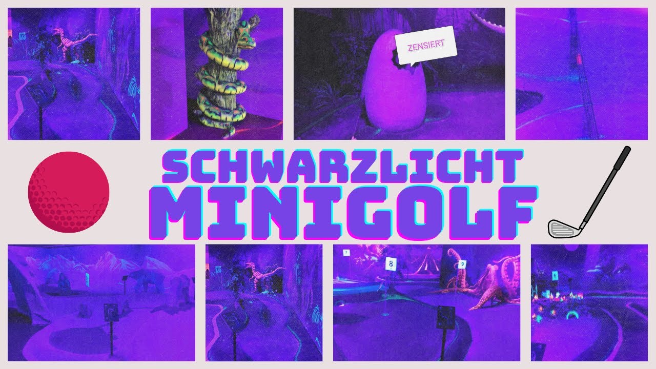 Schwarzlicht Minigolf Husum Adventureminigolf mit super Landschaften Fun-Center #Schwarzlicht