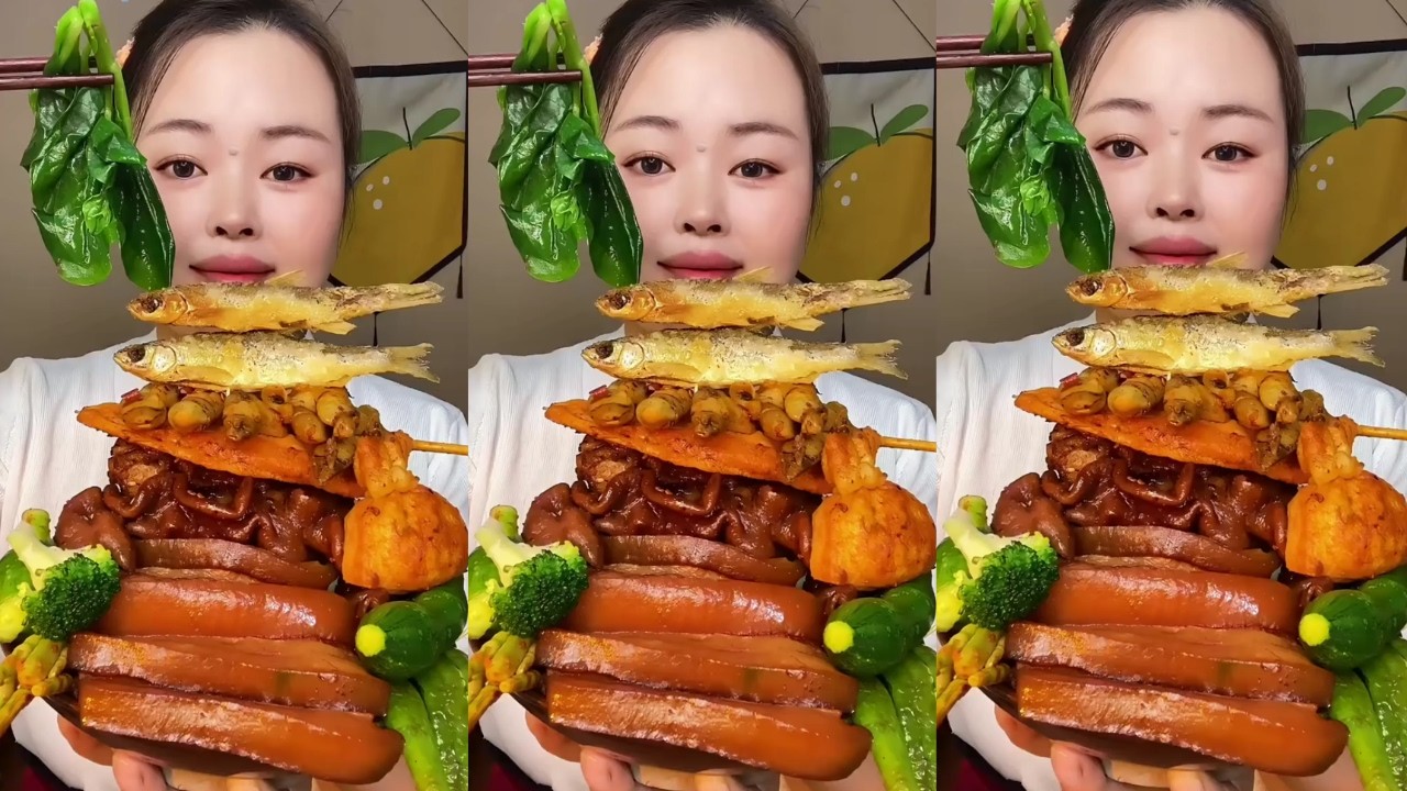 Rural ASMR Eating Show Braised Pork Tender, Crispy, and Irresistible
