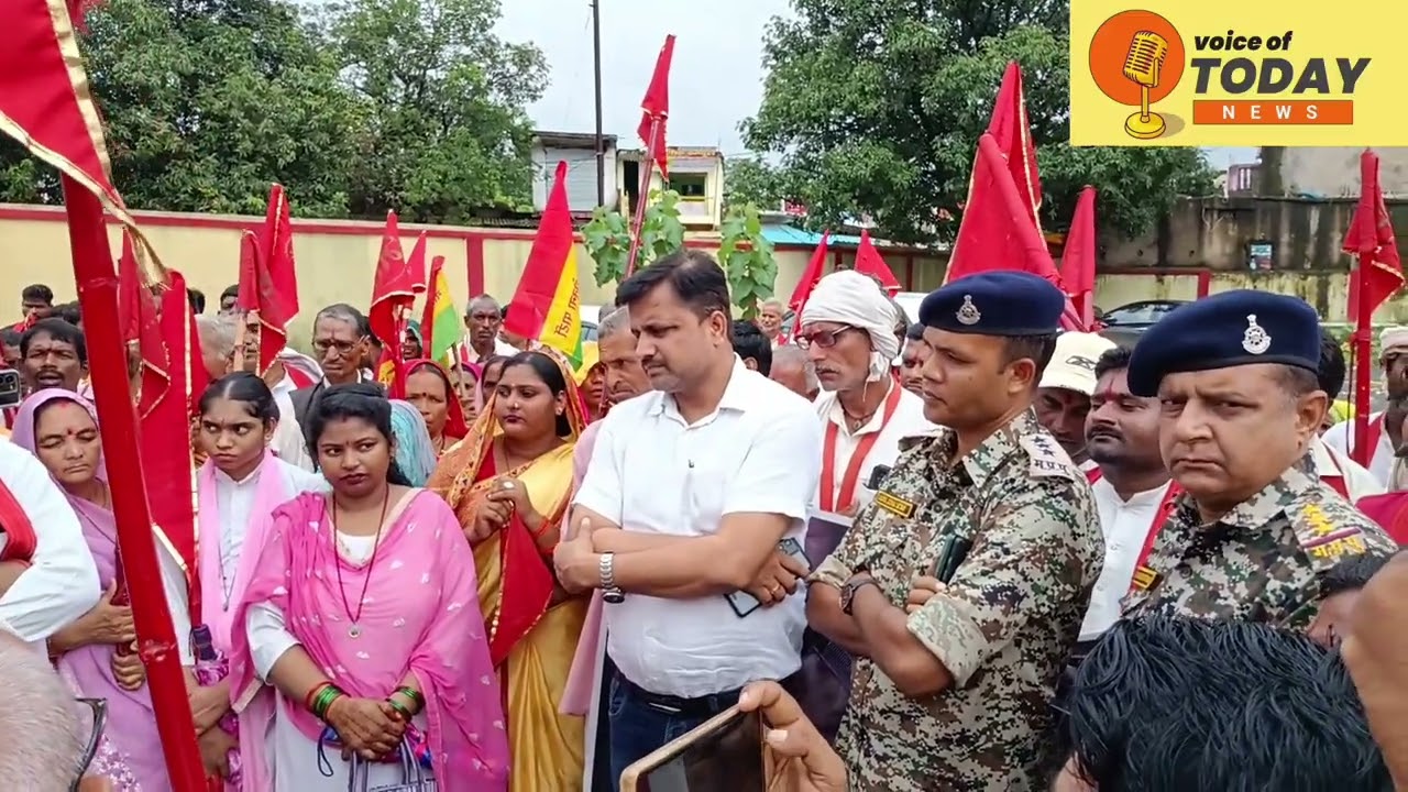 भगवती मानव कल्याण संगठन जय माता की नशा मुक्ति पर चितरंगी मे रैली सामिल रहे थाने के अधिकारी सिंगरौली