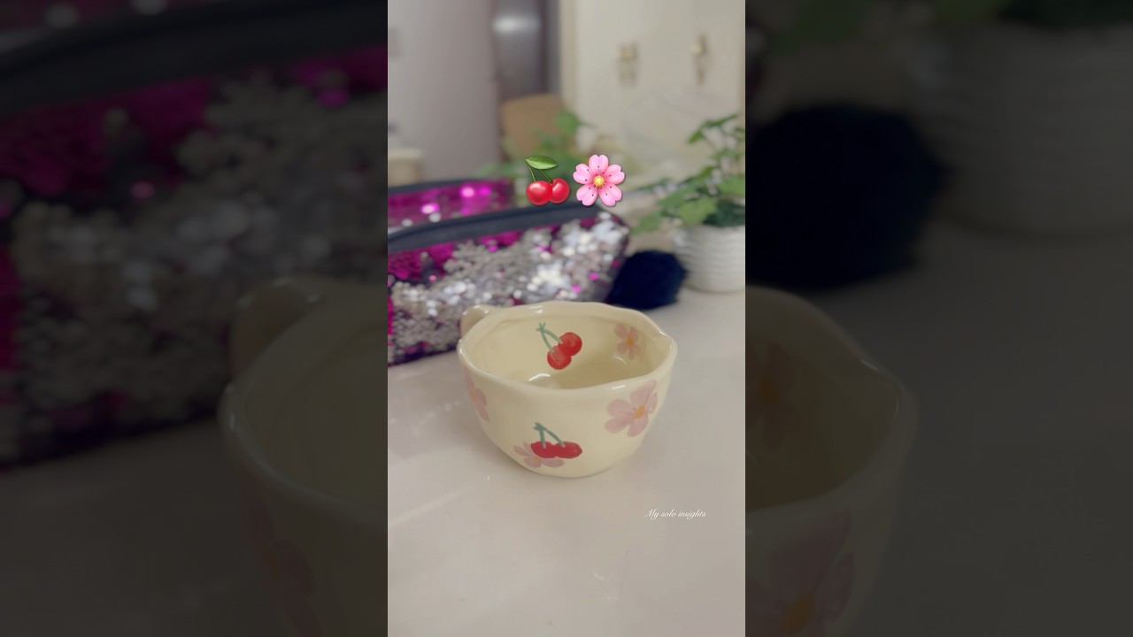 Viral and trending cherry cup 🍒 