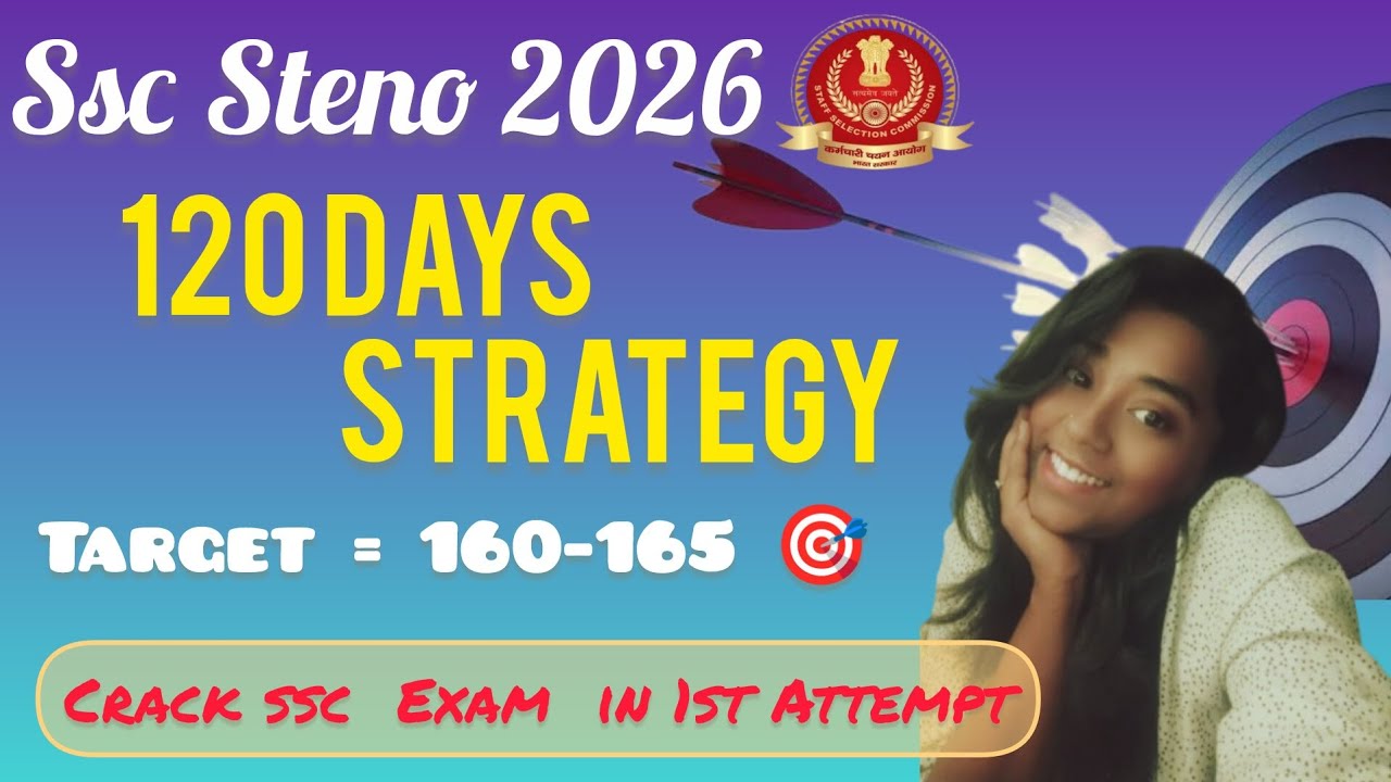 SSC STENO 2026 | 120 DAYS TARGET SERIES | Target MEA | BEST STUDY STRATEGY 