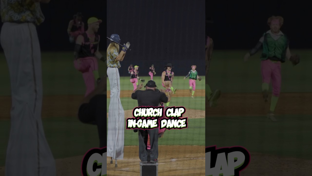 The Party Animals &ldquo;Church Clap&rdquo; In-Game Dance #shorts #stilts #partyanimals #baseball #dancevideo