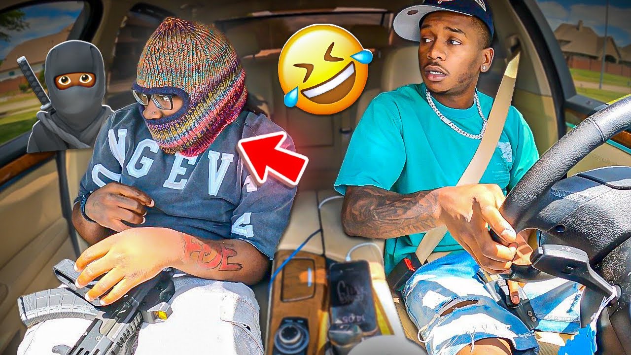 ACTING PARANOID WITH JAZZ CAMERA MAN IN THE CAR TO GET HIS REACTION😂
