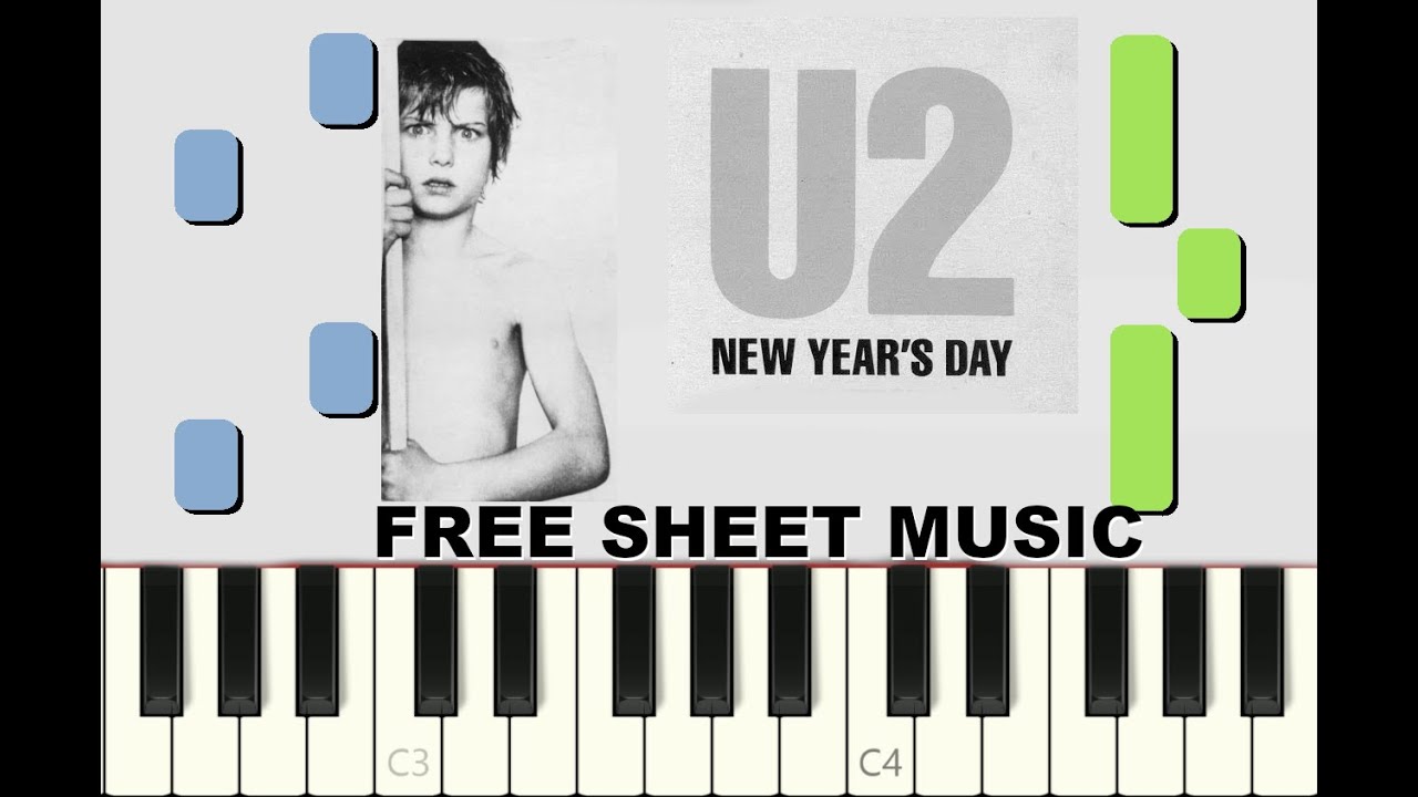 NEW YEAR'S DAY by U2, 1983, Piano Tutorial with free Sheet Music (pdf)