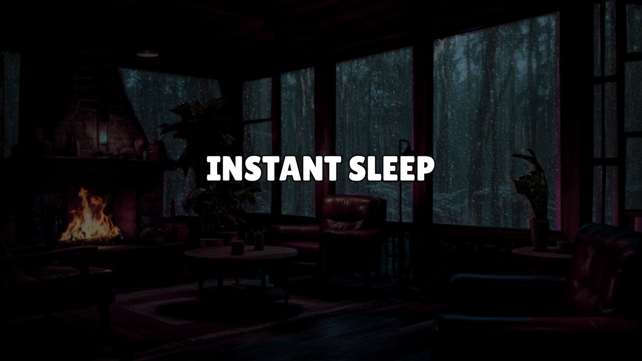 Rain Sound in Forest ⛈️ Heavy Rain on Window for Deep Sleep | Calm Rainy Night
