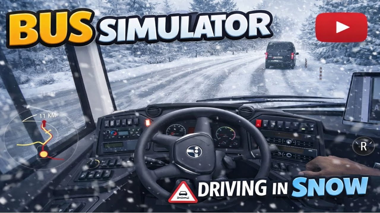 Driving a Bus in Heavy Snow | Bus Simulator Ultimate (Android Games)