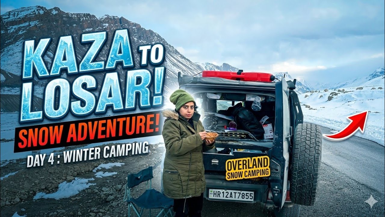 Kaza to Losar ❄️ Snow Camping Adventure | Winter Spiti Day 4 | -15°C Survival