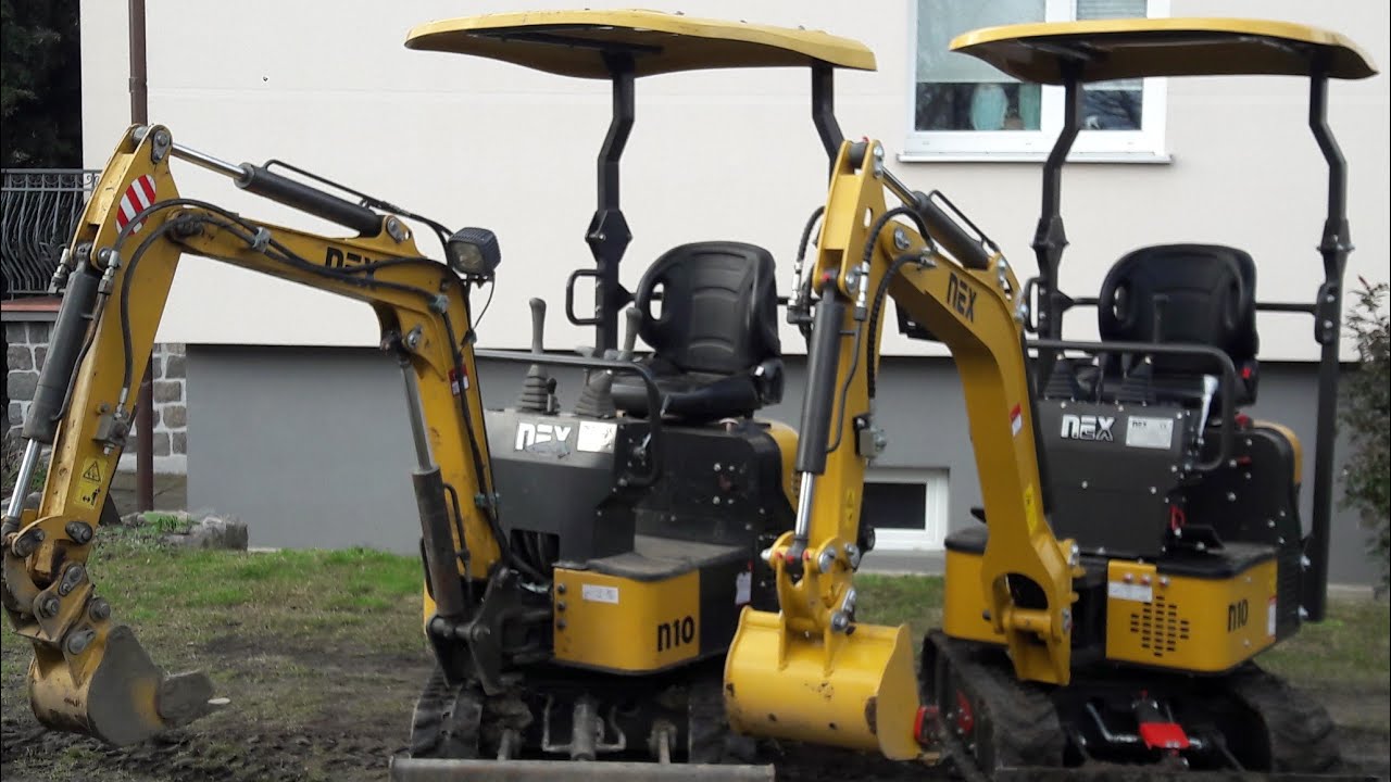 NEX N10 najnowsza 2022r. minikoparka porównanie z 2020r.