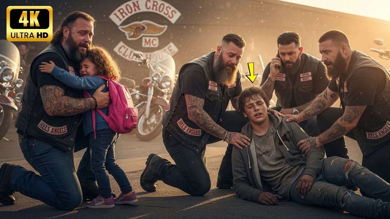 Ein obdachloser Junge fing drei Kugeln für einen Biker ab – was dann geschah, rührte alle zu Tränen.