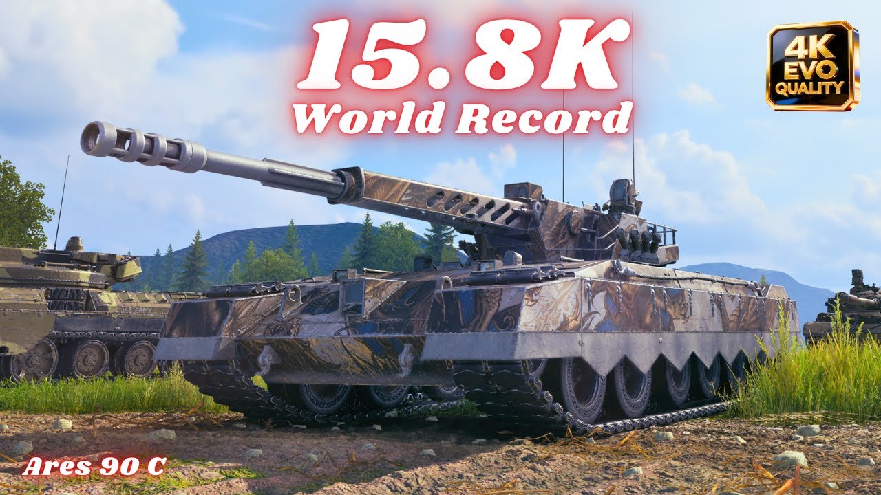 Ares 90 C NEW World Record 15.791 Damage 9 Kills for this Tank World of Tanks #wot