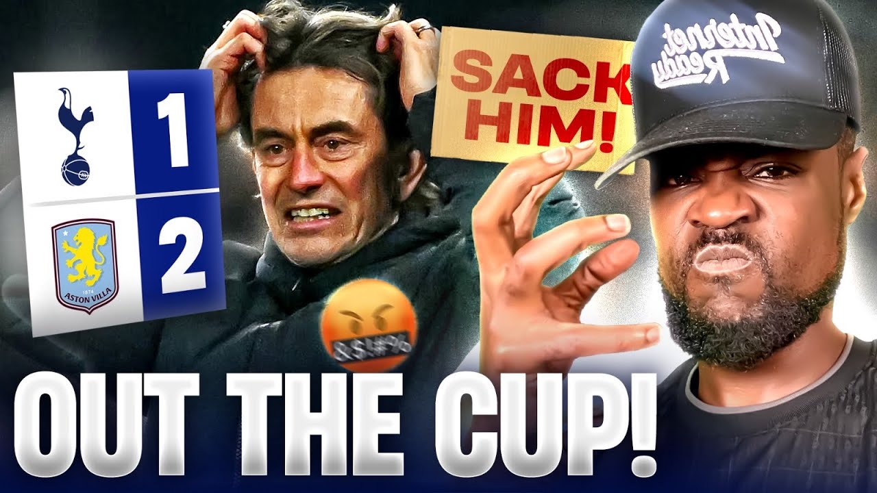 Вылет из кубка! 🤬 Увольте этого тренера немедленно! Тоттенхэм 1-2 Астон Вилла. Выражения лиц: Пол...