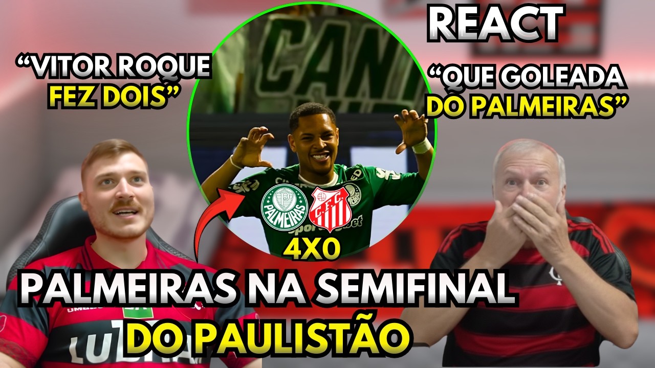 REACT MELHORES MOMENTOS PALMEIRAS 4X0 CAPIVARIANO VERDÃO NA SEMIFINAL - PAULISTÃO 2026