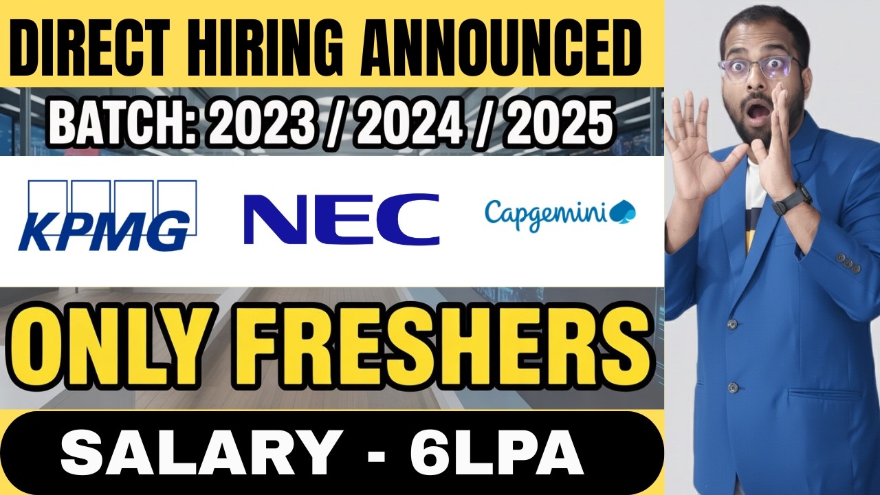 NEC New Recruitment Drive For Freshers | KPMG, Capgemini, Netomi, Wipro, JIO, DHL Jobs | Register