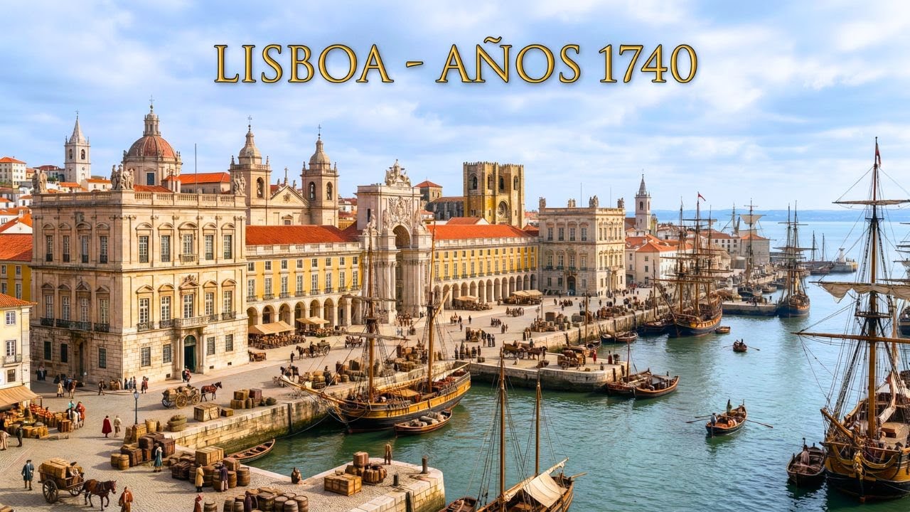 LISBOA AÑOS 1740 (RECONSTRUCCIÓN POR IA) — LA CIUDAD MÁS RICA DE EUROPA, ANTES DEL TERREMOTO