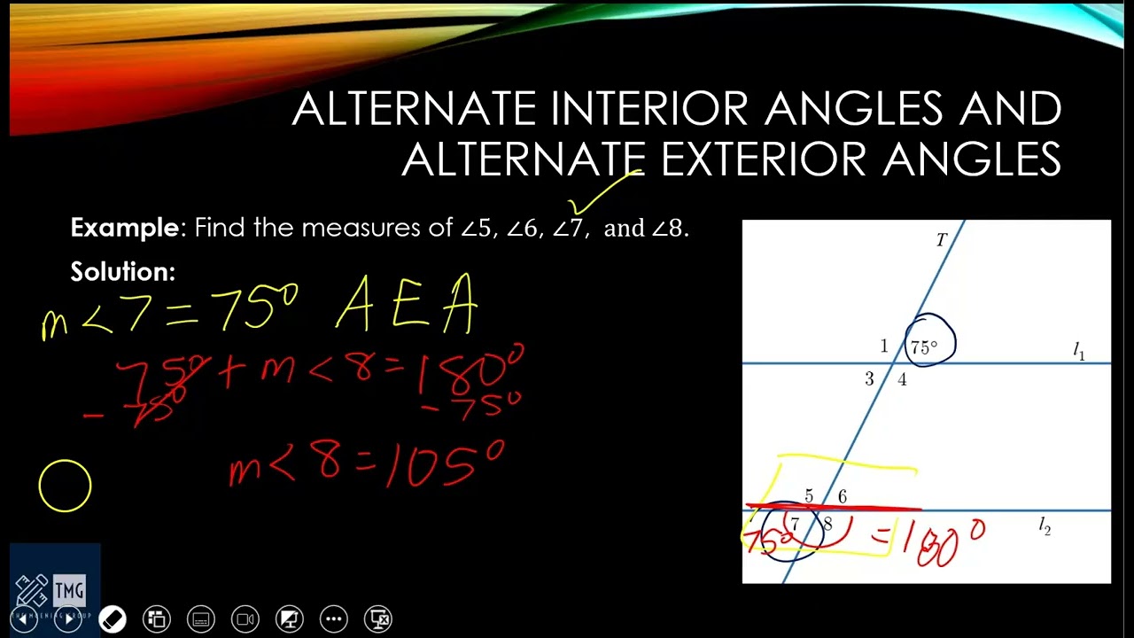 Alternate Interior and Alternate Exterior Angles