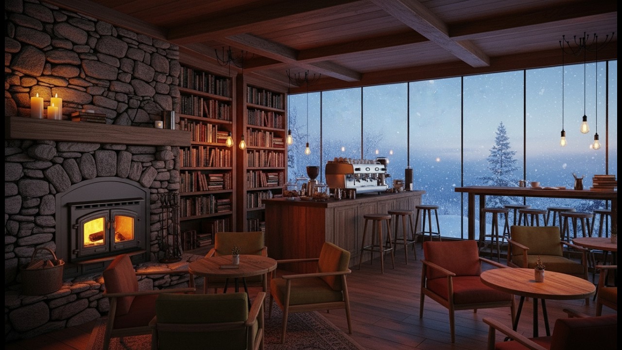 Cozy Jazz Coffee Shop Ambience ☕ A Cup of Love | Smooth Late Night Jazz for Study, Work & Sleep