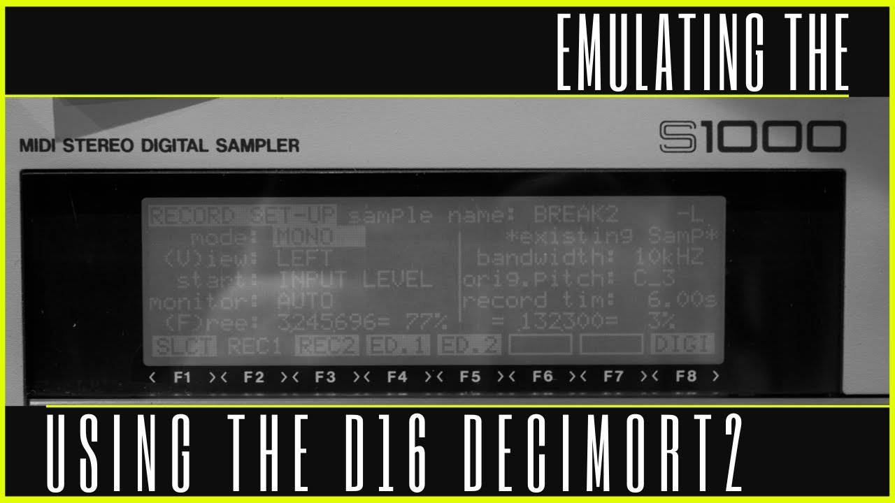 Can the D16 Decimort2 do Akai S1000 things?