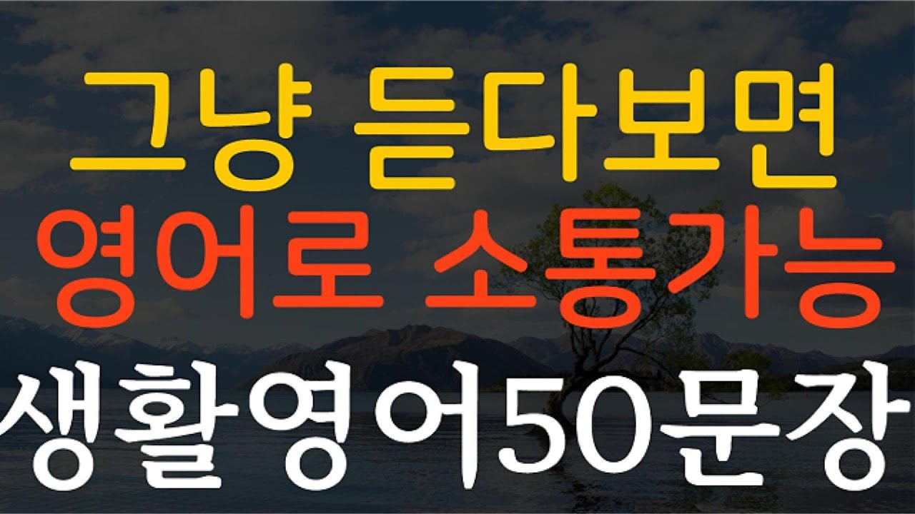 생활영어50문장 그냥 듣다보면 영어로 소통가능 영어회화 기초영어 쉬운영어 영어공부 일상영어 필수영어