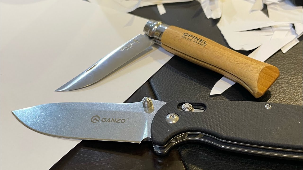 مقارنة بين سكين Ganzo & opinel | #knifeokapi