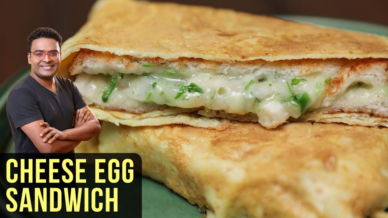 Cheese Egg Sandwich Recipe |  How To Make Egg Cheese Sandwich | Egg Sandwich Recipe By Varun Inamdar