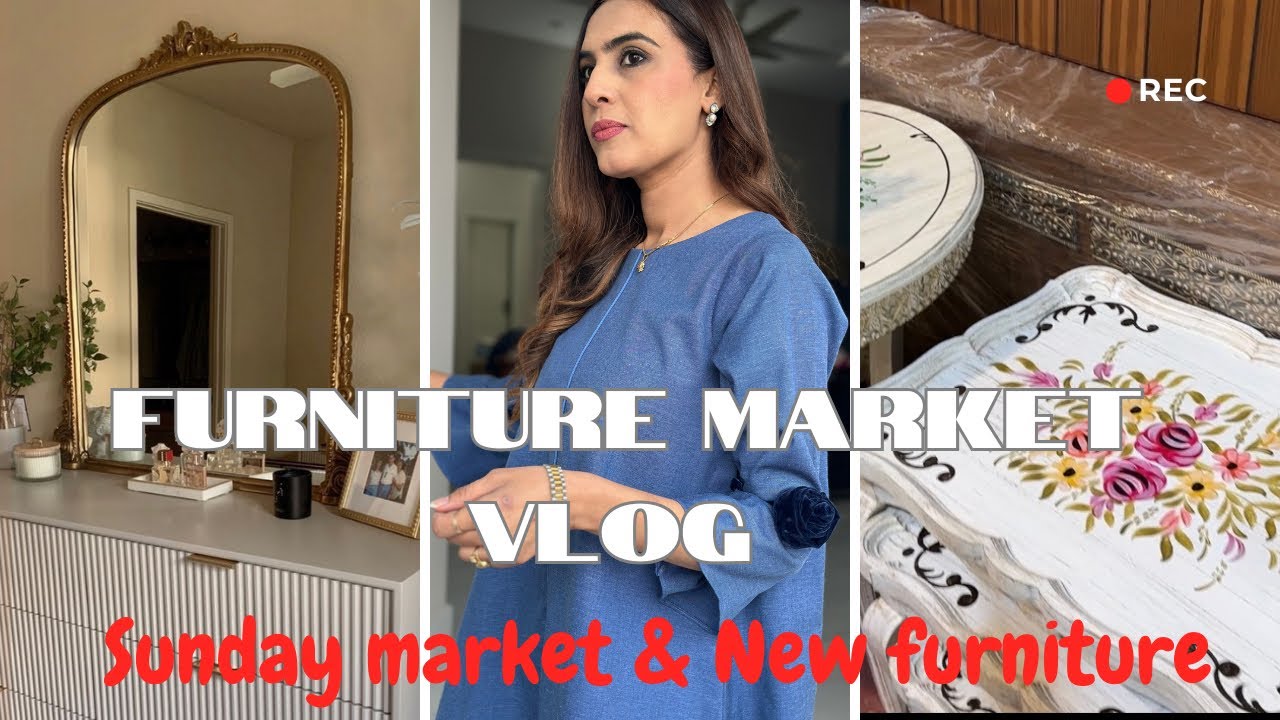 Sunday Bazaar + Cheapest Furniture Market Visit | Low Price Sofa Beds Desks & Decor Items Haul