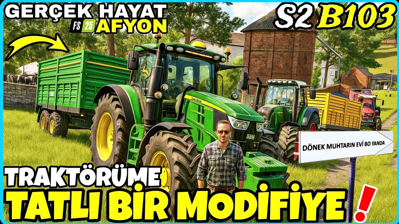 TRAKTÖRÜME CAM FİLMİ, ÇAKAR LAMBA VE STICKER TAKTIRDIM🔸️RÖMORKUMU YEŞİLE BOYATTIM🔸️fs25 gerçek hayat