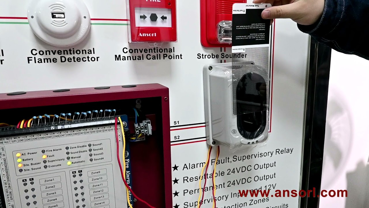 ANSORL AS-IRBD Infrared Beam Smoke Detector Commissioning and Testing Video