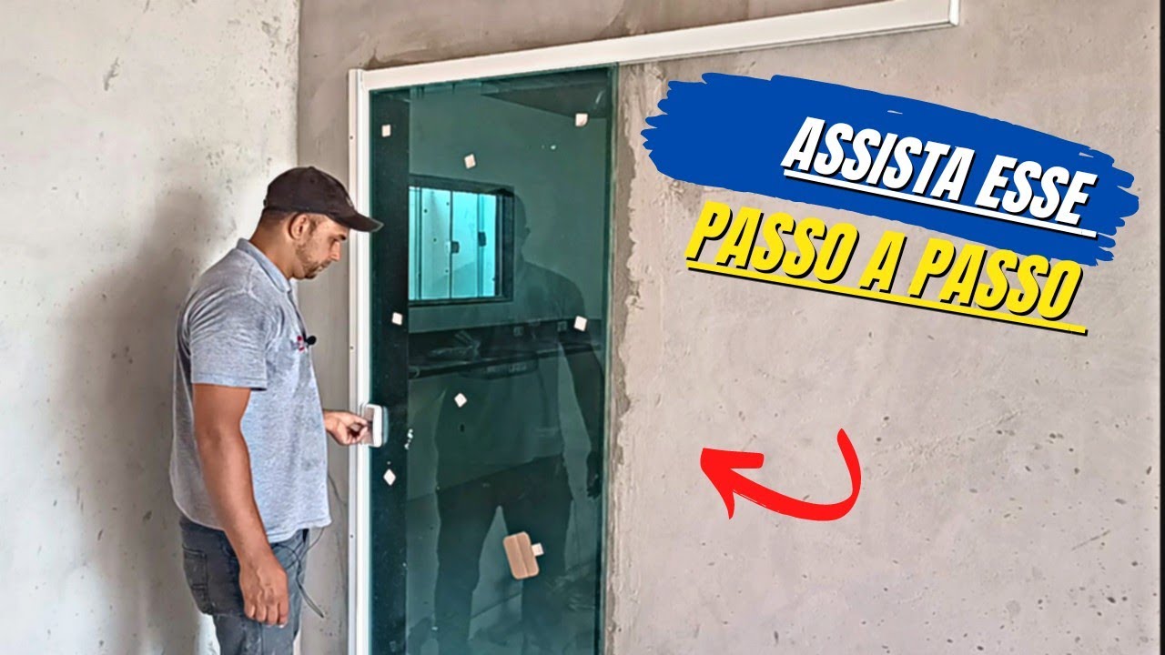 como instalar porta de  correr por fora do vão/ passo a passo