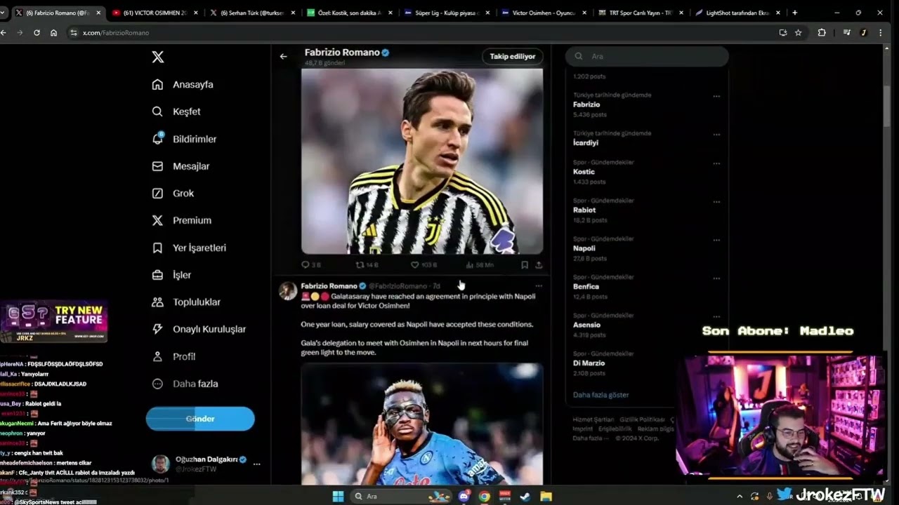 Jrokez - Galatasarayın Osimhen Transferine Tepkisi Part 3 - Konuklar Ferit Karakaya ve Efe Uygaç