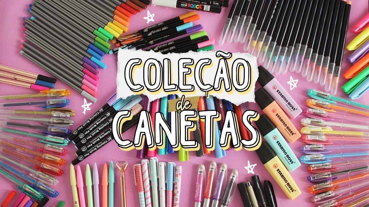COISAS FOFAS DE PAPELARIA: TOUR PELA MINHA COLEÇÃO DE CANETAS