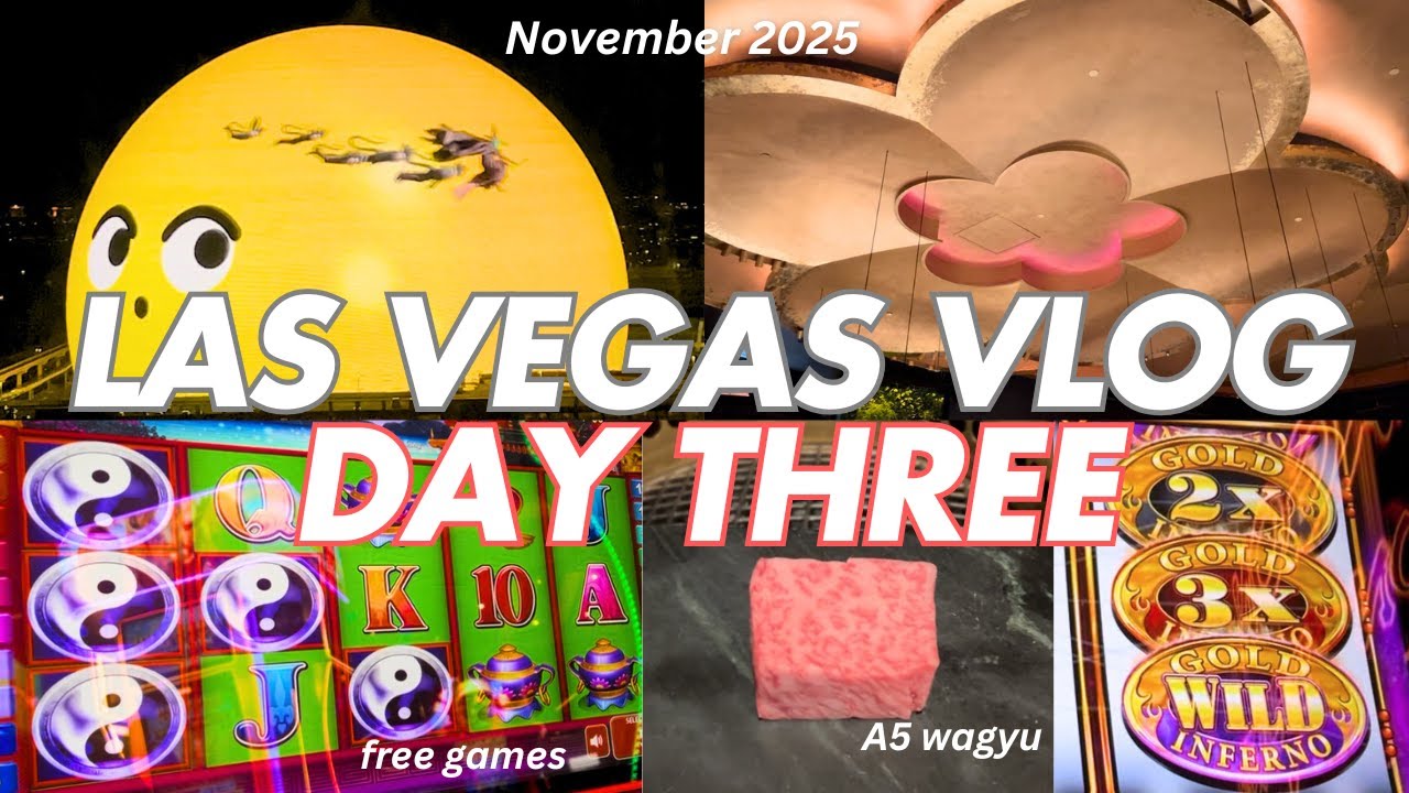 VEGAS VLOG Day 3 | Free Games & Free Play 🎰 | Venetian Sphere Room | COTE Feast #vegas