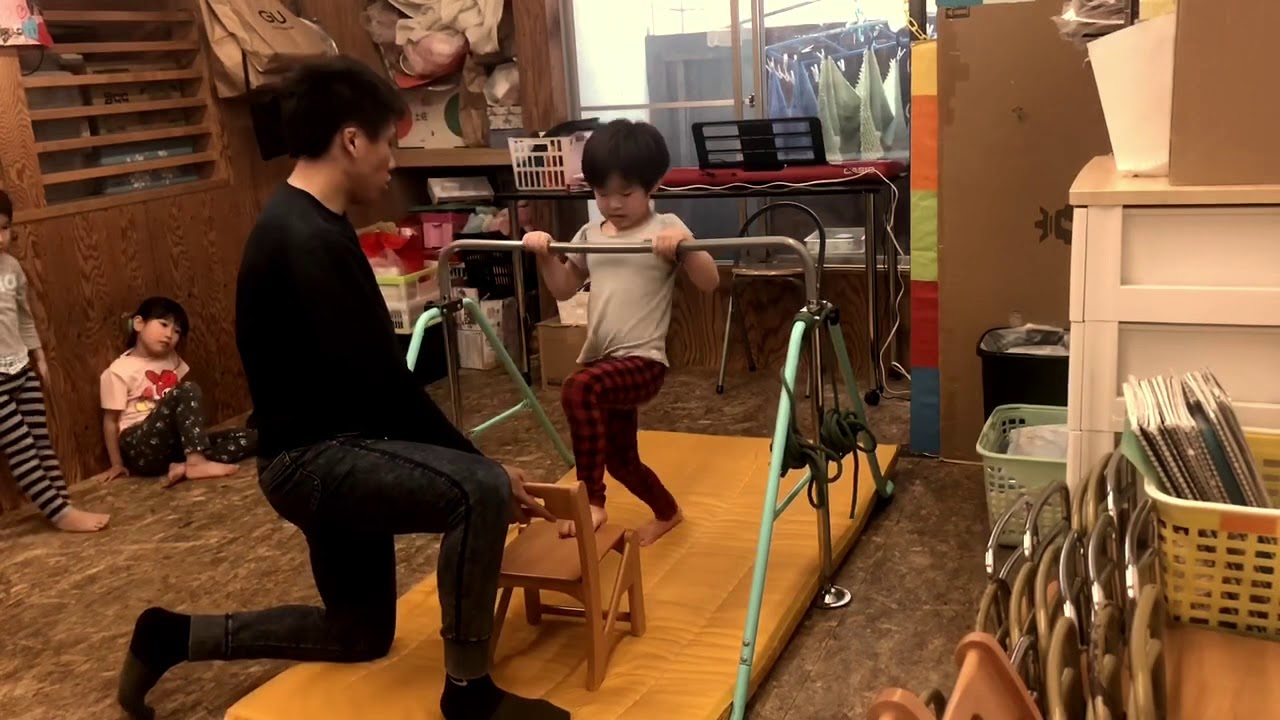 動物歩き・さかだち・てつぼう【イスで逆上がり】ジムプロ課外体操！