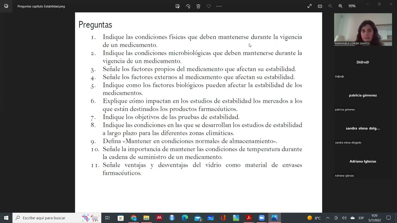 Repaso - Estabilidad y Esterilización de los medicamentos