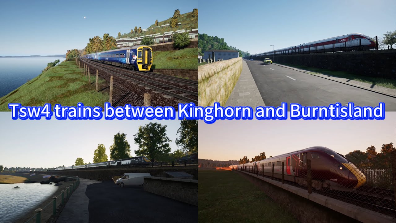 Tsw4 trains between kinghorn and burnt island based on the real timetable