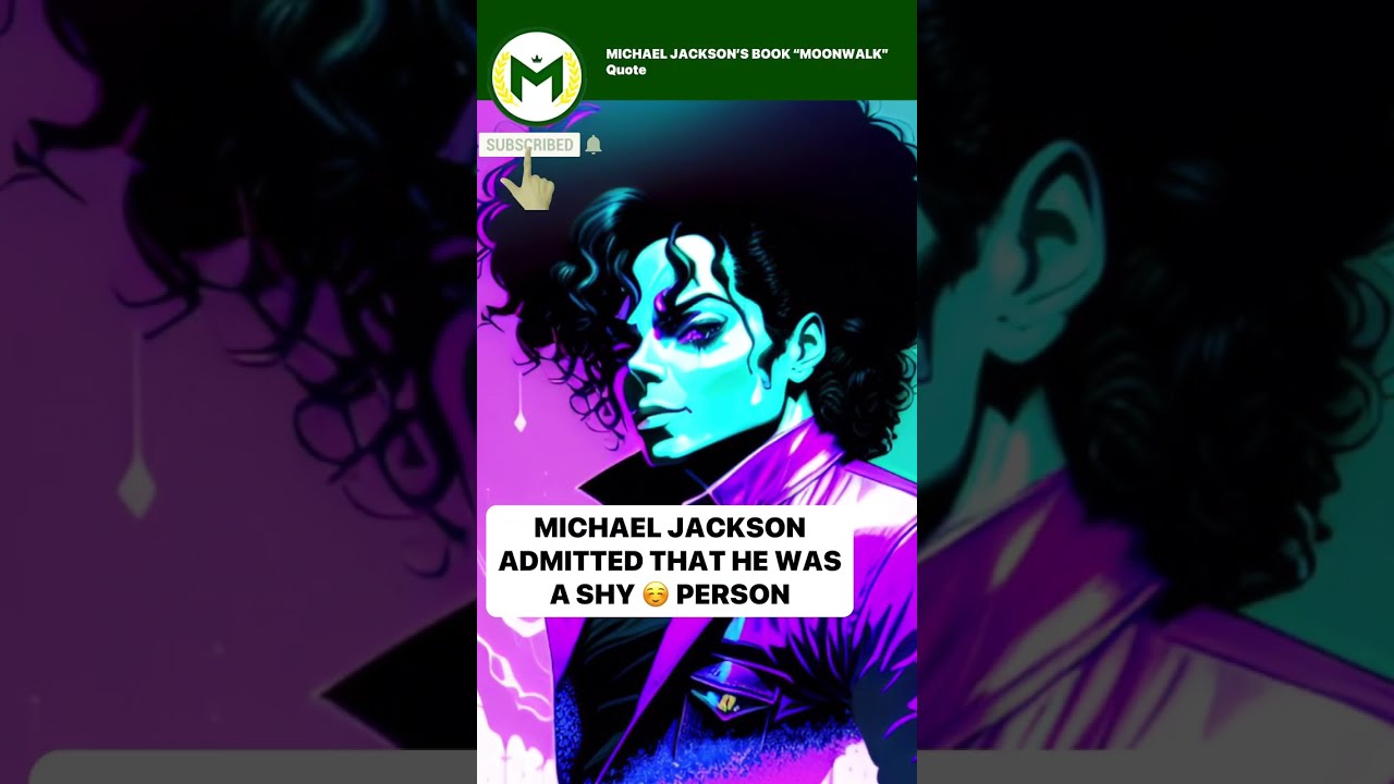 👸 MICHAEL JACKSON ADMITTED THAT HE WAS SHY ☺️ IN HIS BOOK &ldquo;MOONWALK&rdquo;📚 BEST BOOKS TO READ #books