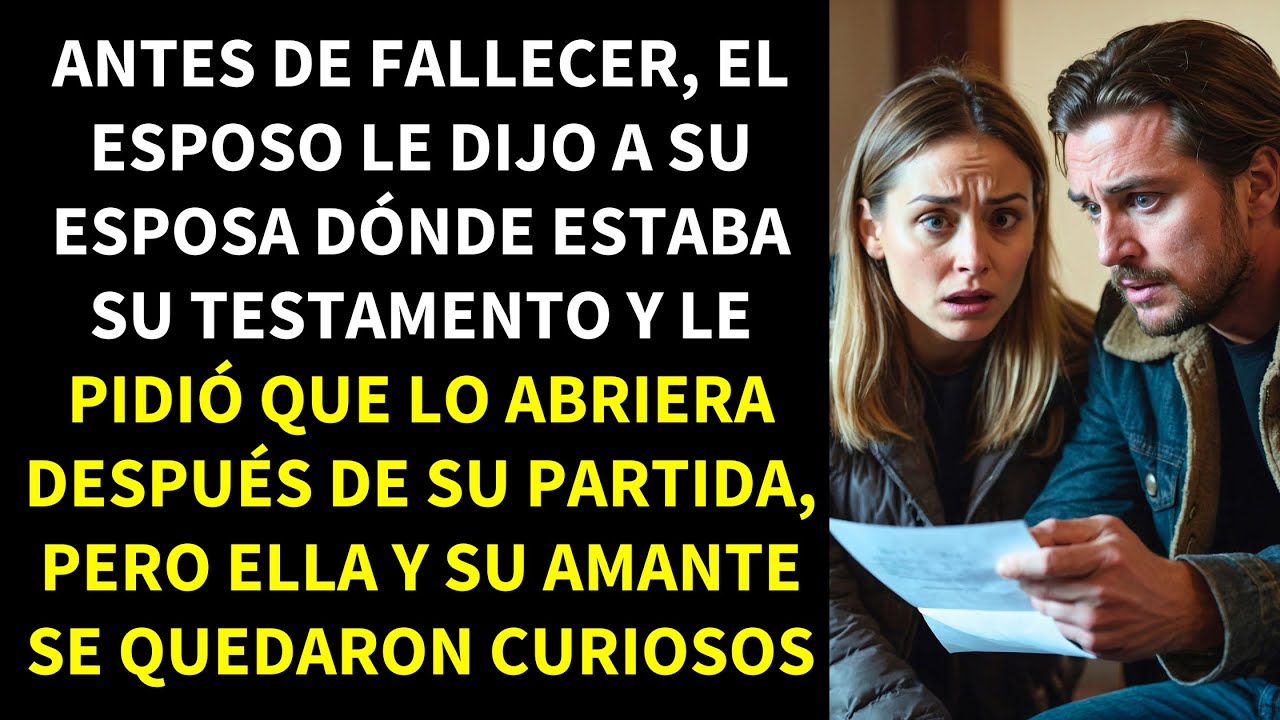 HOMBRE ENFERMO PIDE A SU ESPOSA QUE ABRA EL TESTAMENTO DESPUÉS DE SU PARTIDA, PERO ELLA Y SU AMANTE